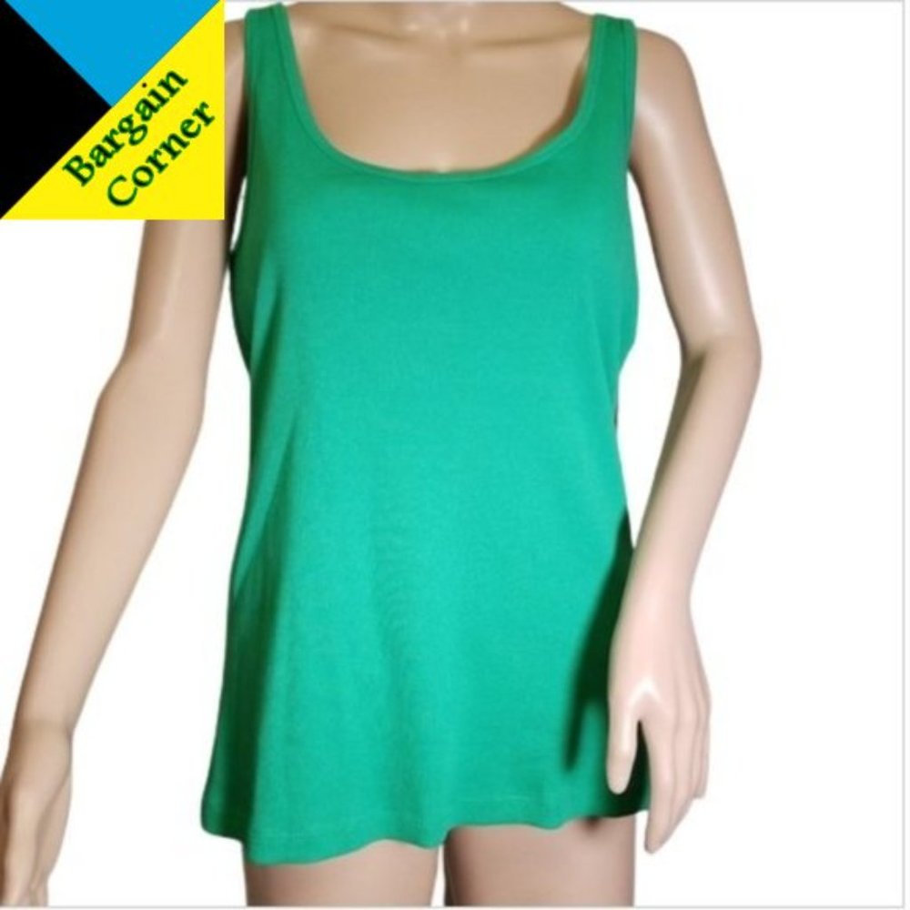 NWT Ralph Lauren XL Green Ribbed Knit Tank Top